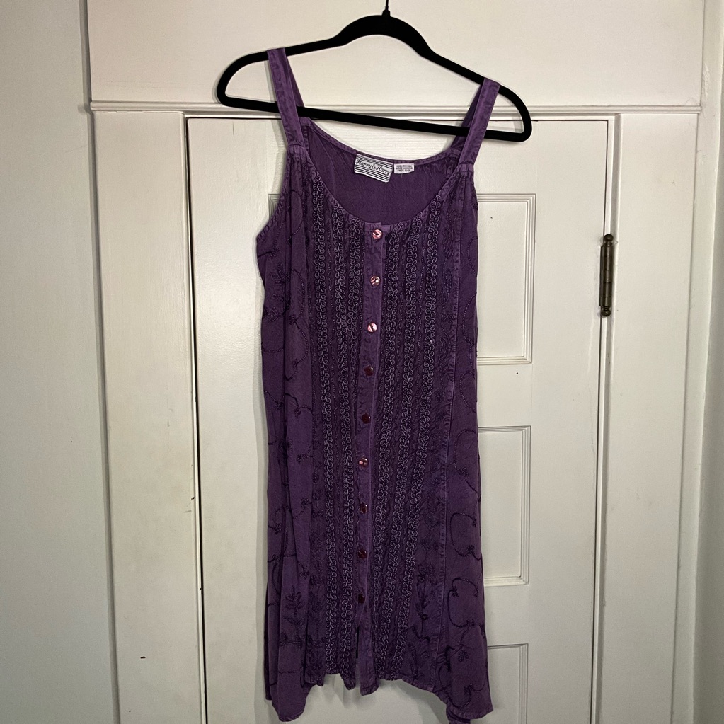 Vintage Harry Harry Embroidered ButtonDown Dress Vintage Harry Harry Embroidered ButtonDown Dress